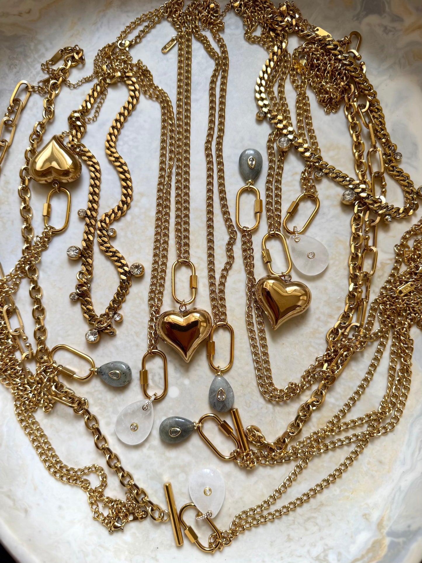 Amber Carabiner Necklace
