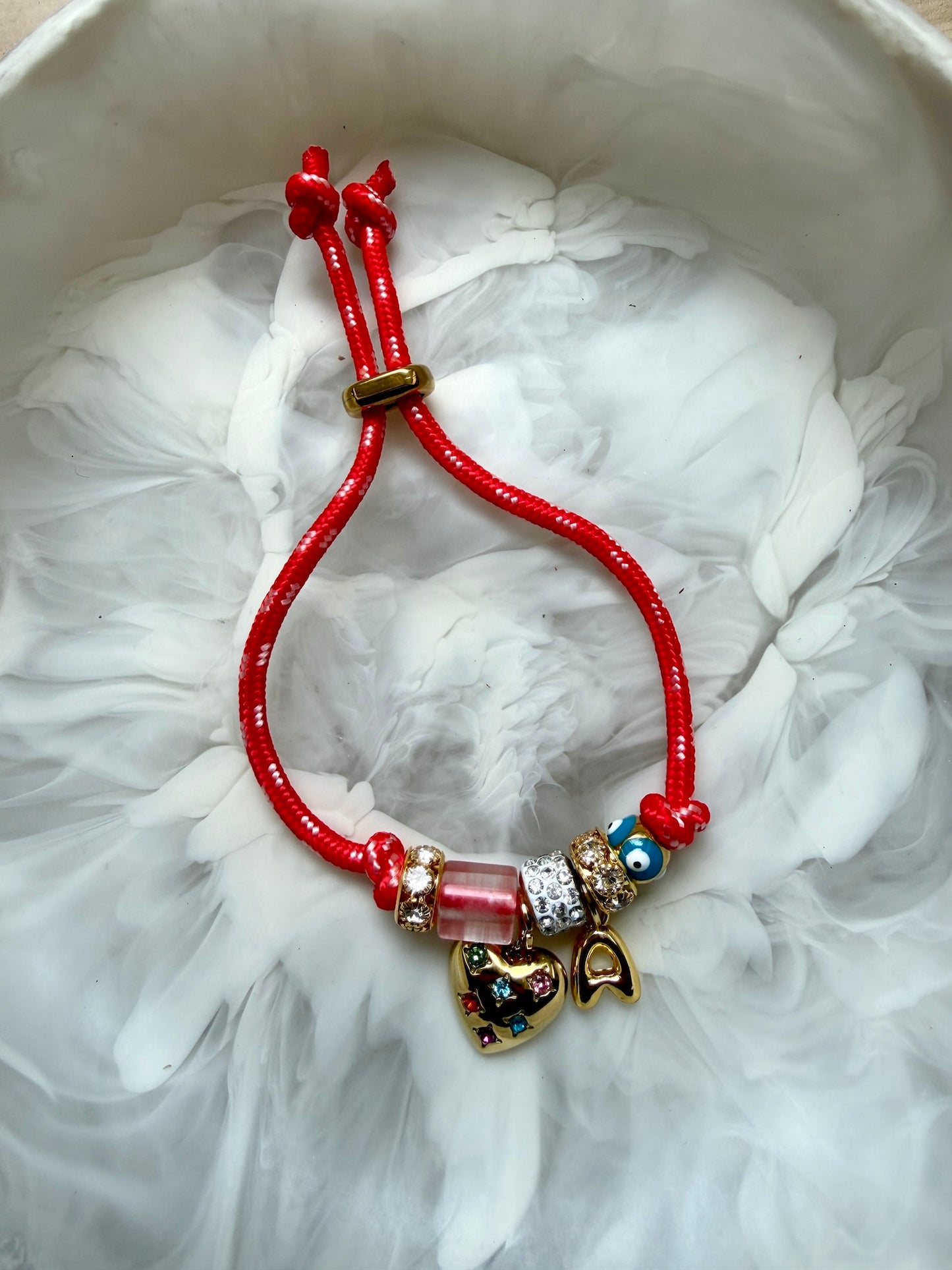 Custom Bubble Initial Paracord Bracelet