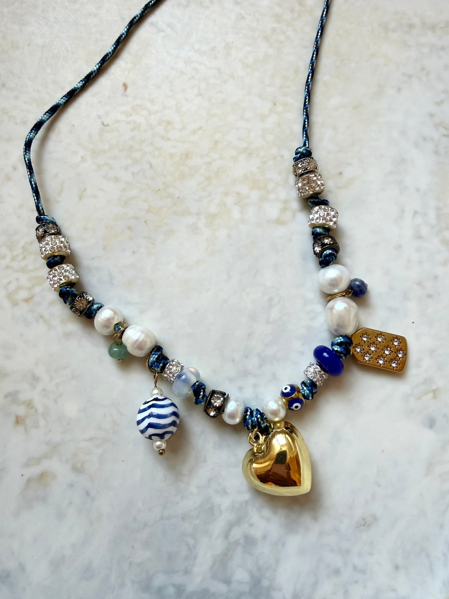 Moonlit Paracord Charm Necklace