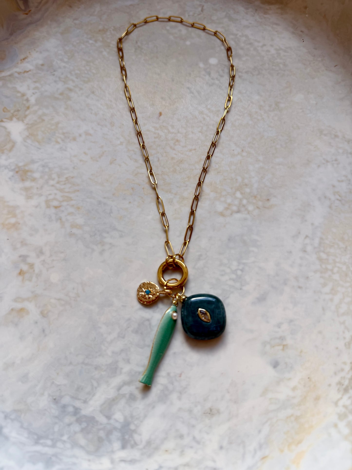 Coastal Glow Charm Necklace