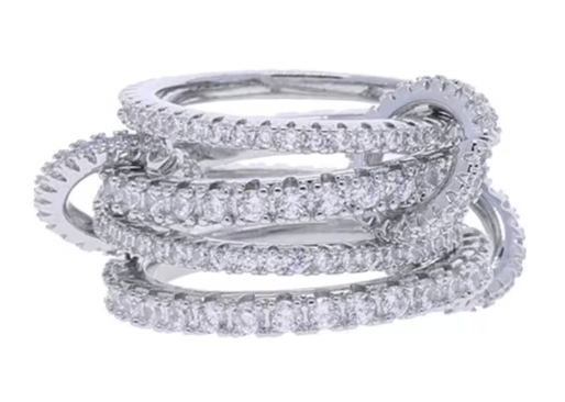 Azure Four Stacked Ring