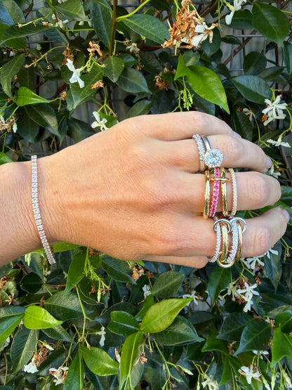 Azure Four Stacked Ring