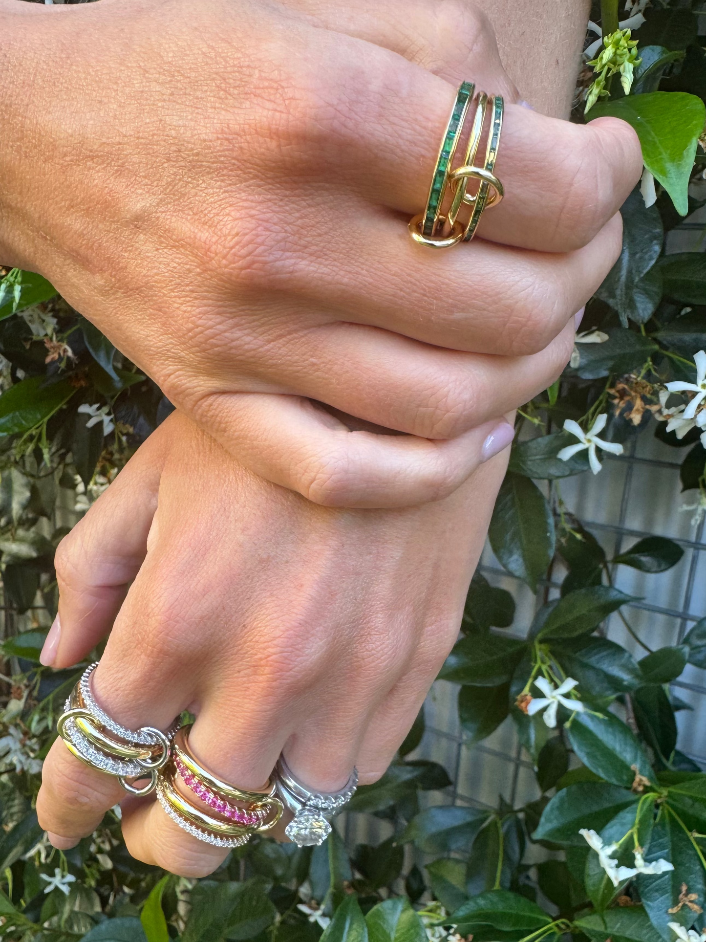 Azure Three Stacked Ring