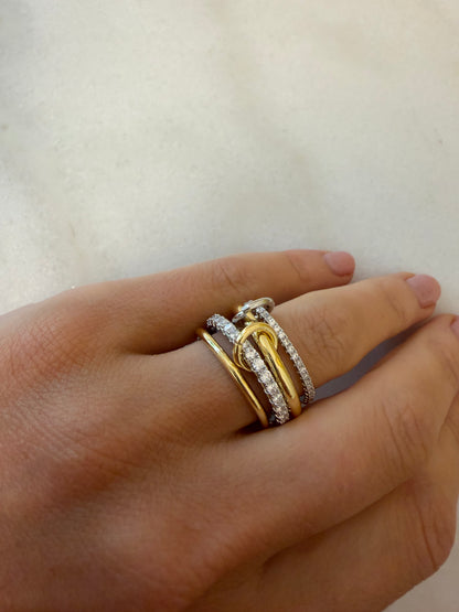 Azure Four Stacked Ring