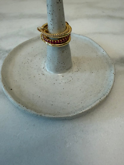 Azure Four Stacked Ring