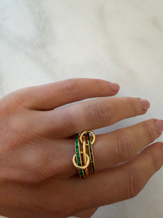 Azure Three Stacked Ring