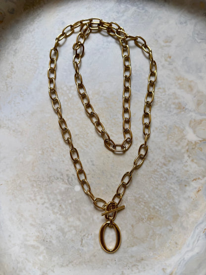 Moonlight Double Layer Gold Chain Necklace