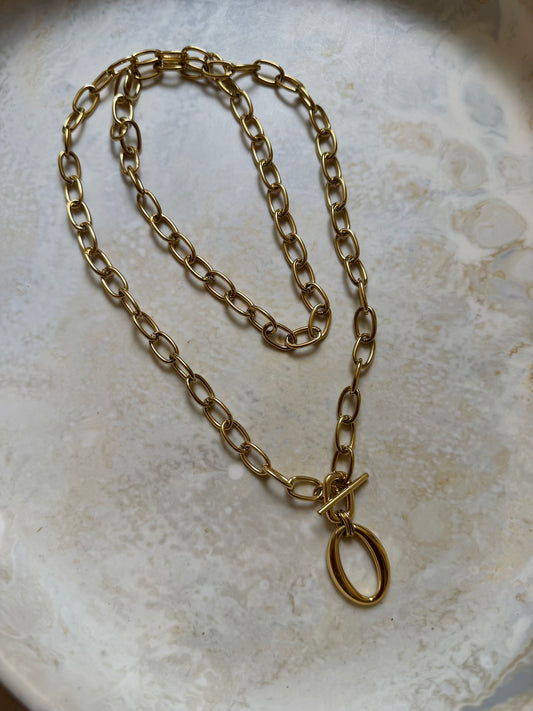 Moonlight Double Layer Gold Chain Necklace
