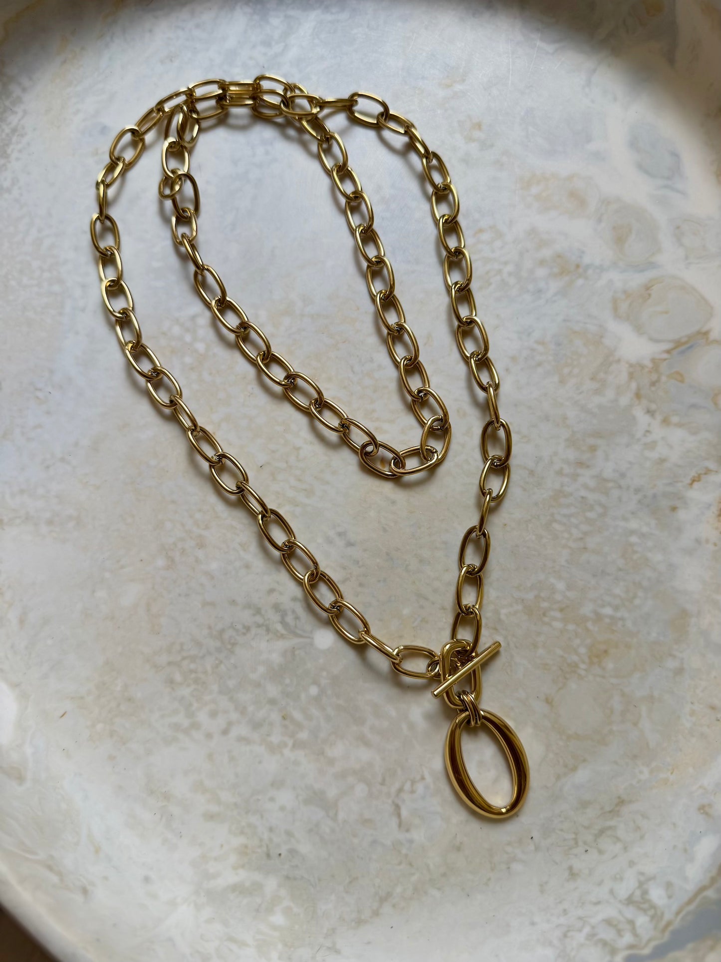 Moonlight Double Layer Gold Chain Necklace