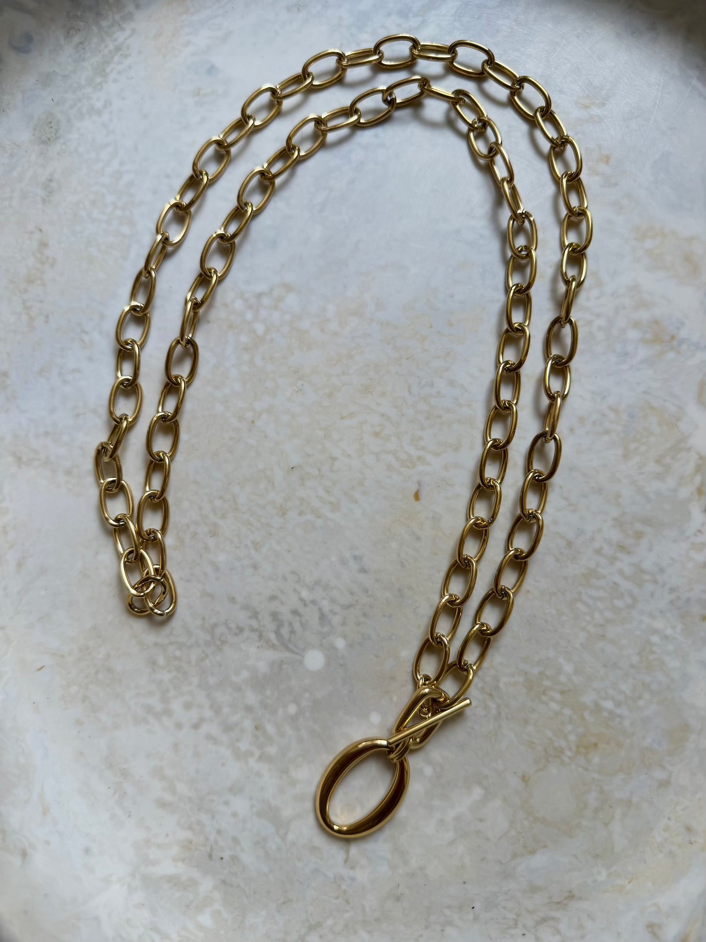 Moonlight Double Layer Gold Chain Necklace