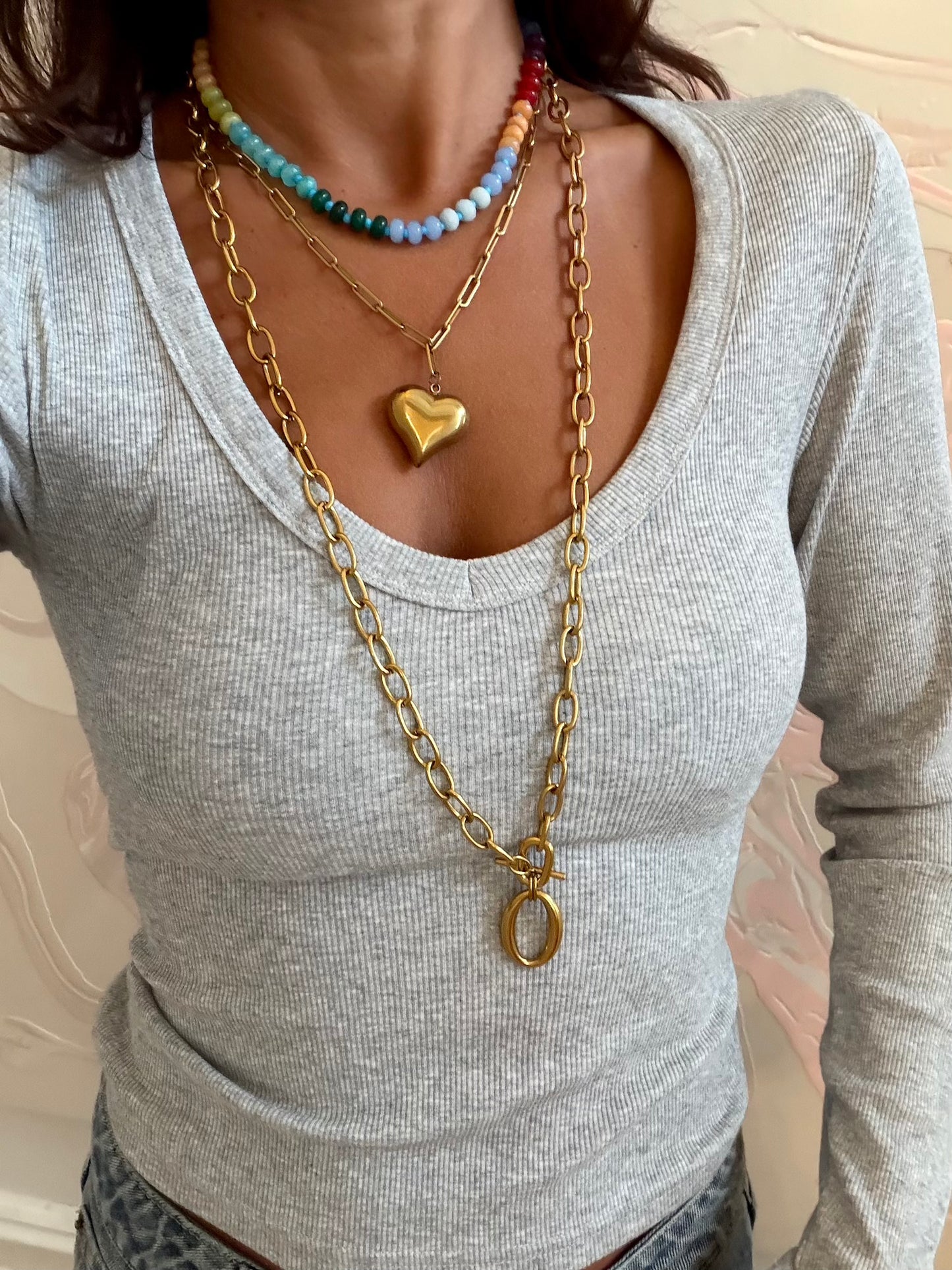 Moonlight Double Layer Gold Chain Necklace