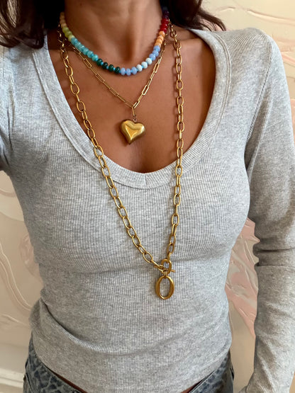 Moonlight Double Layer Gold Chain Necklace