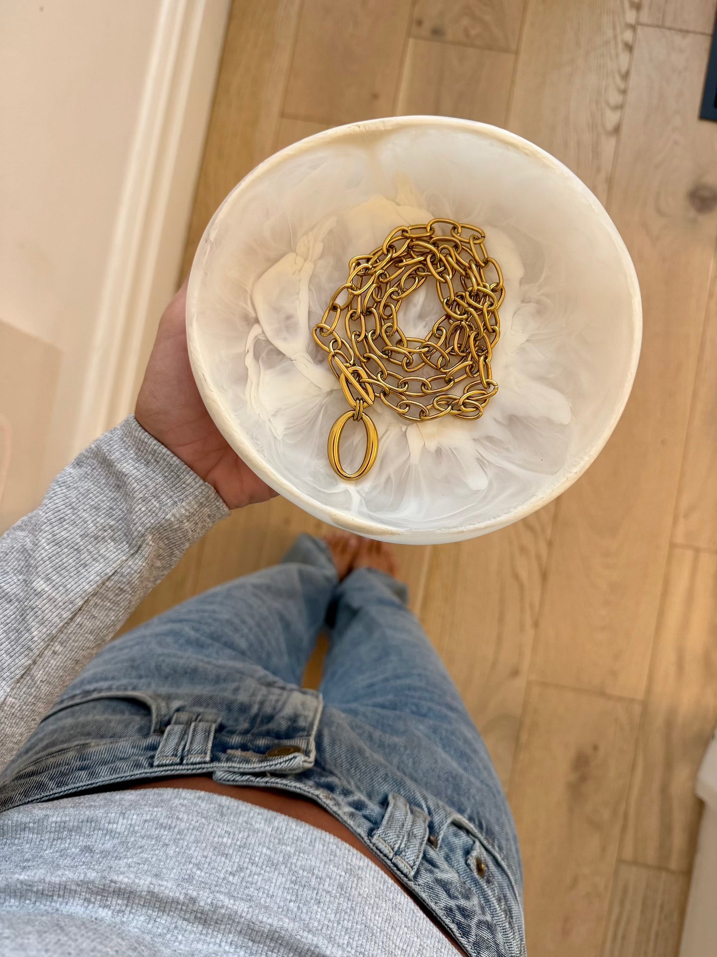 Moonlight Double Layer Gold Chain Necklace