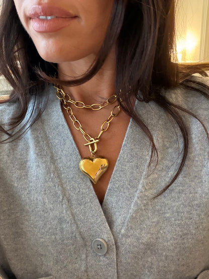 Keepsake Double Layer Gold Chain Necklace