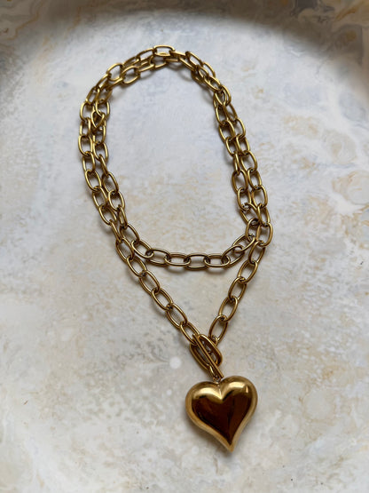 Keepsake Double Layer Gold Chain Necklace