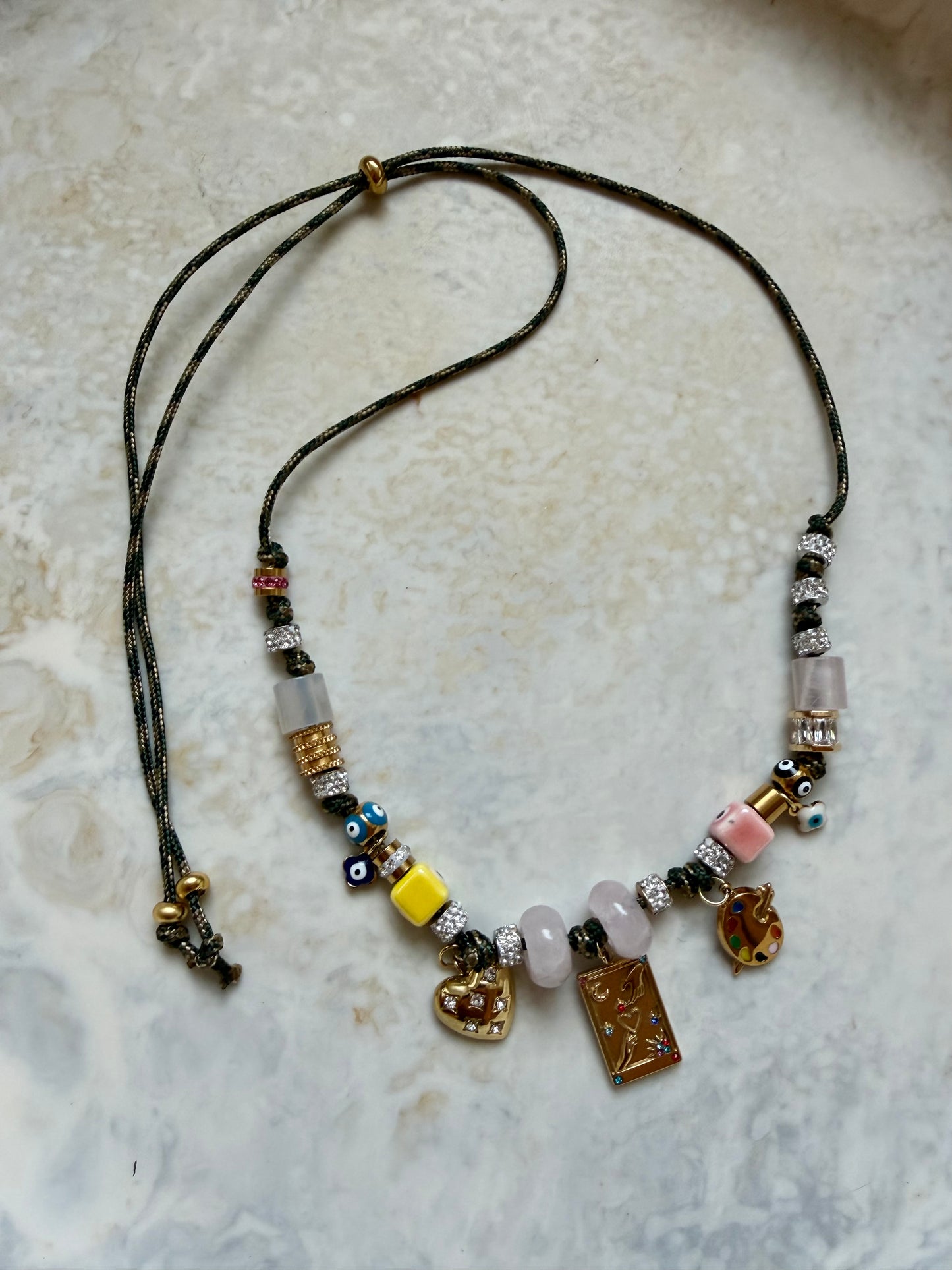 Isla Paracord Charm Necklace