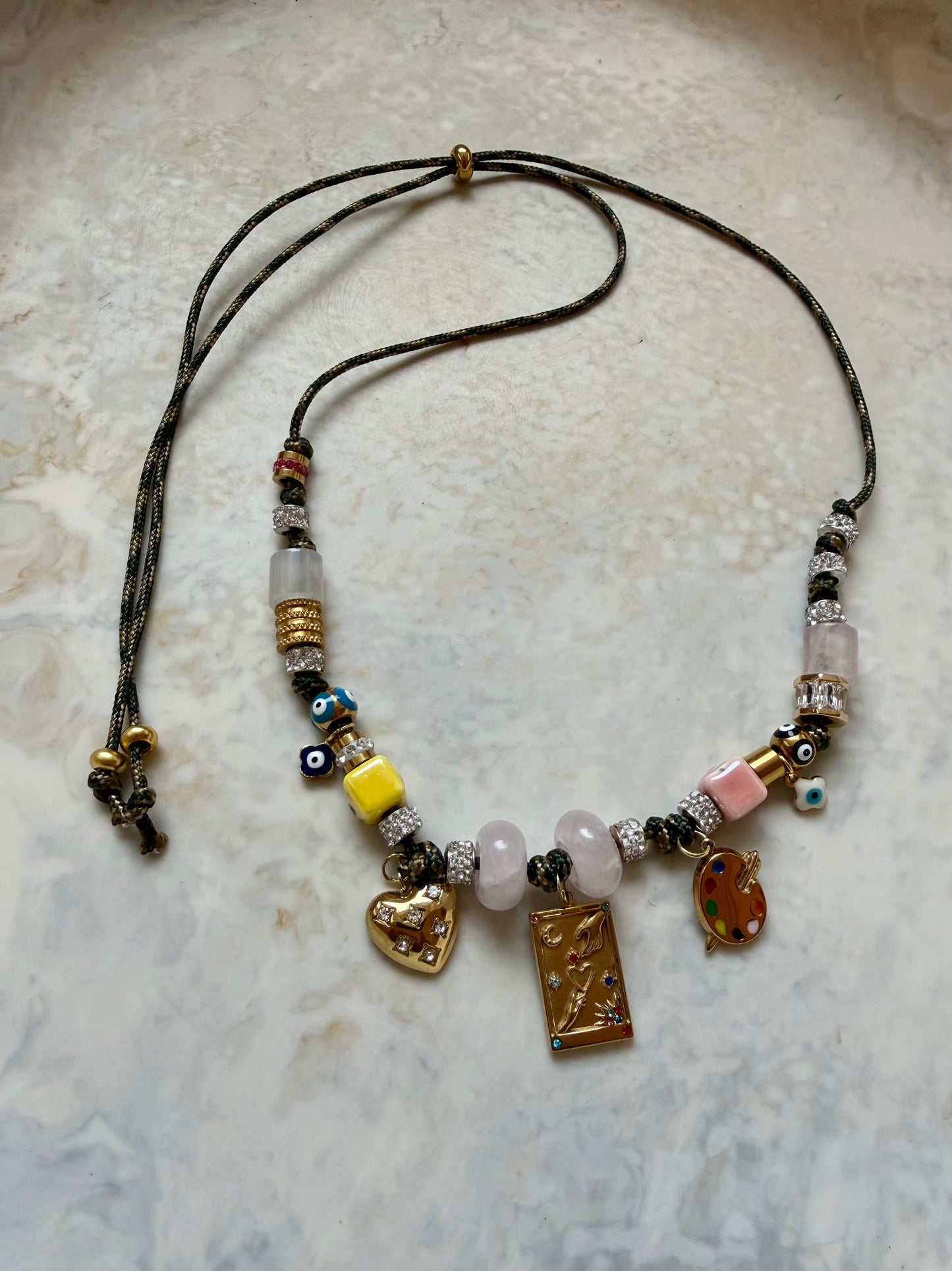 Isla Paracord Charm Necklace