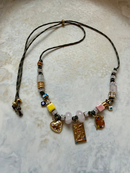 Isla Paracord Charm Necklace