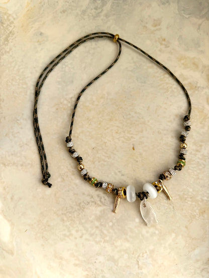 Boho Paracord Charm Necklace