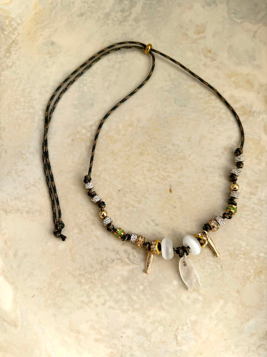 Boho Paracord Charm Necklace