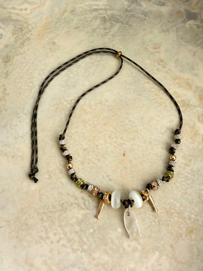 Boho Paracord Charm Necklace