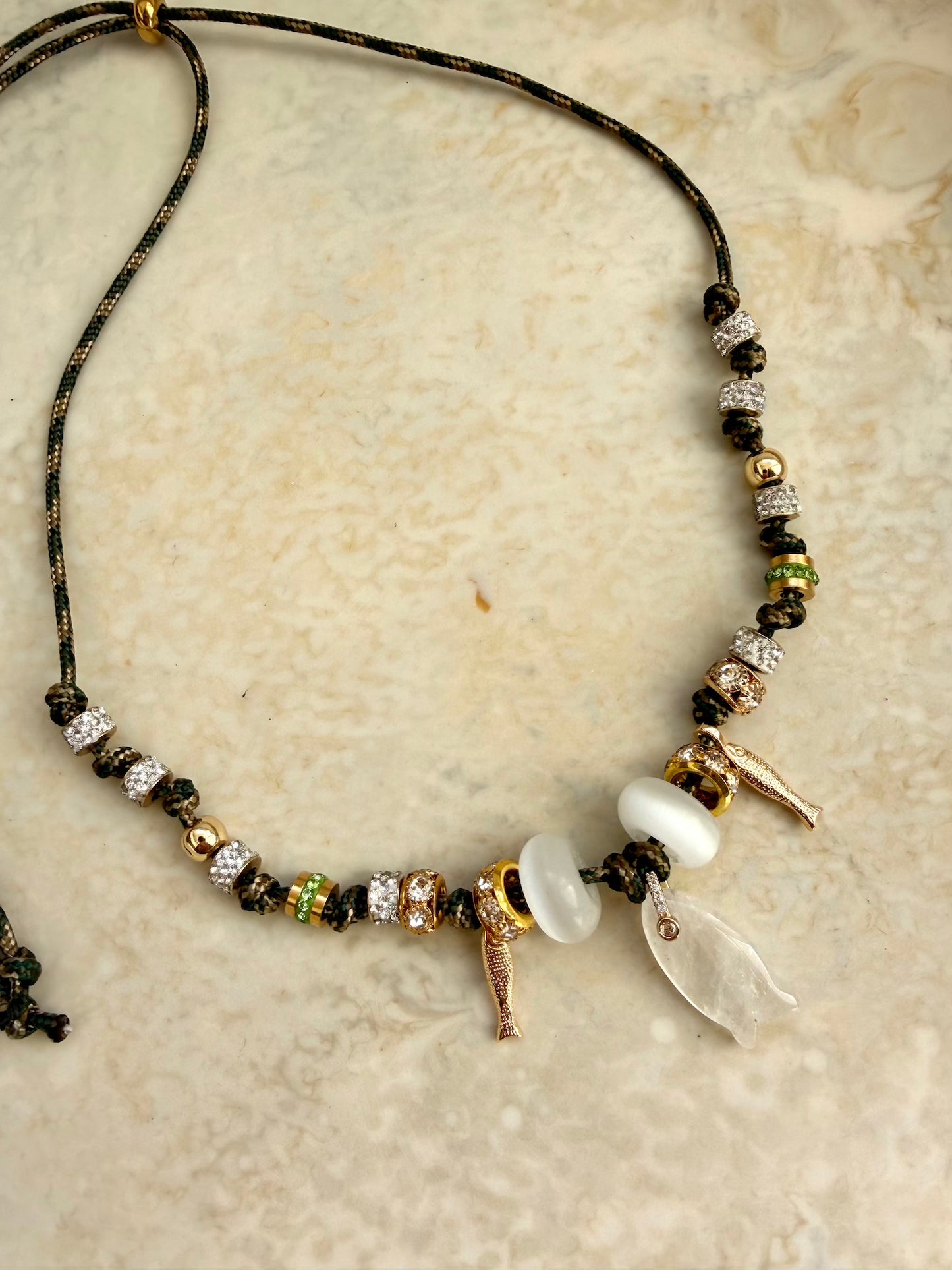 Boho Paracord Charm Necklace