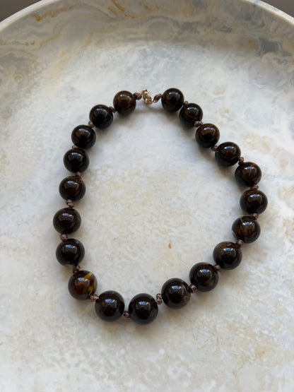Chocolate Bead Necklace