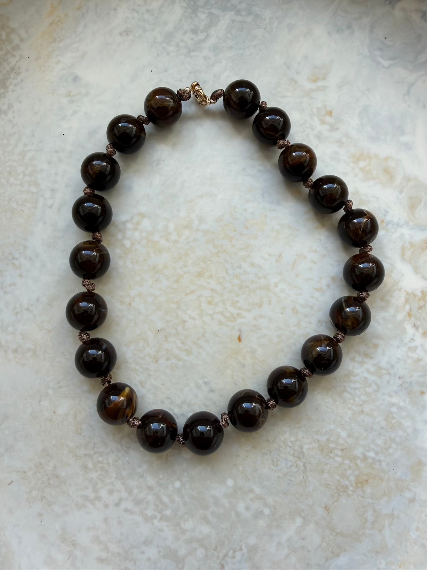 Chocolate Bead Necklace