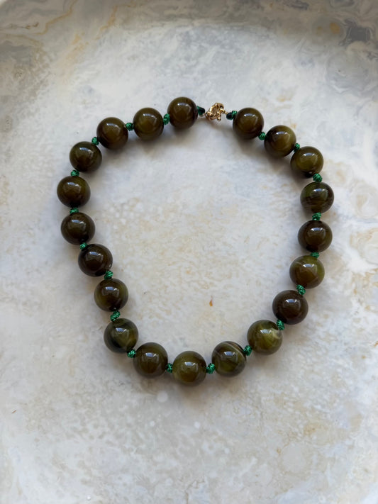 Green Bead Necklace