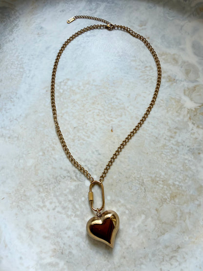 Amber Carabiner Necklace