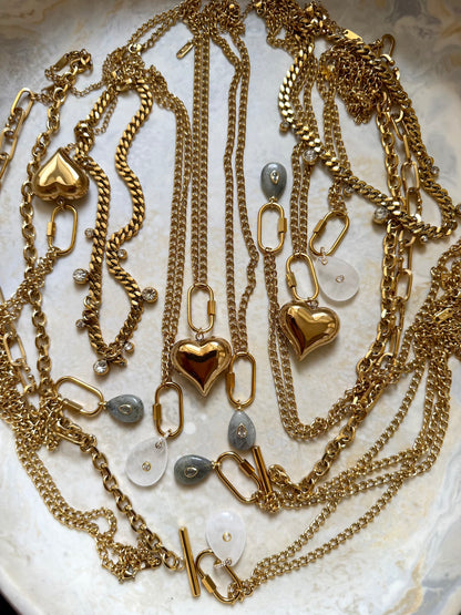 Amber Carabiner Necklace