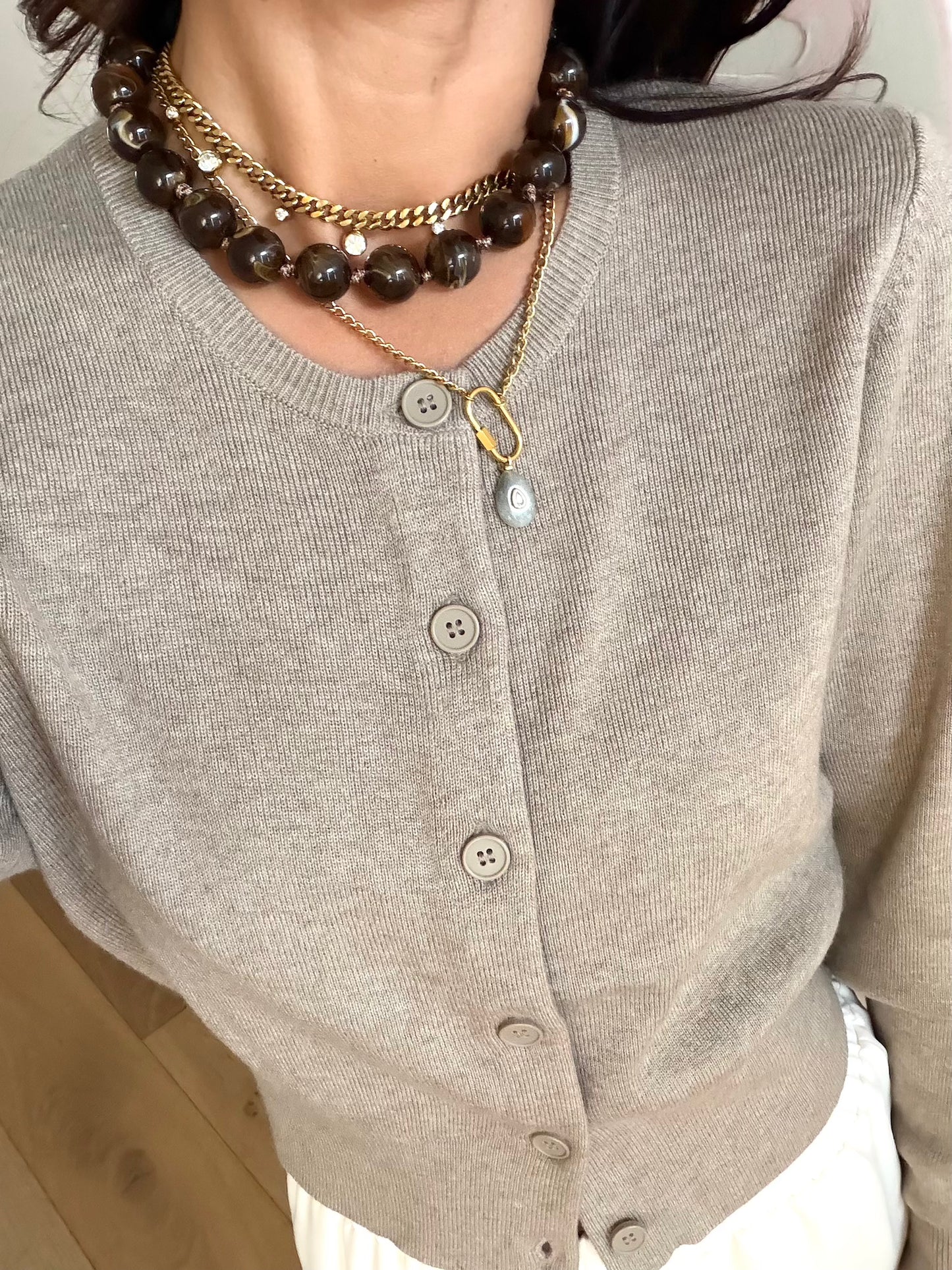 Chocolate Bead Necklace