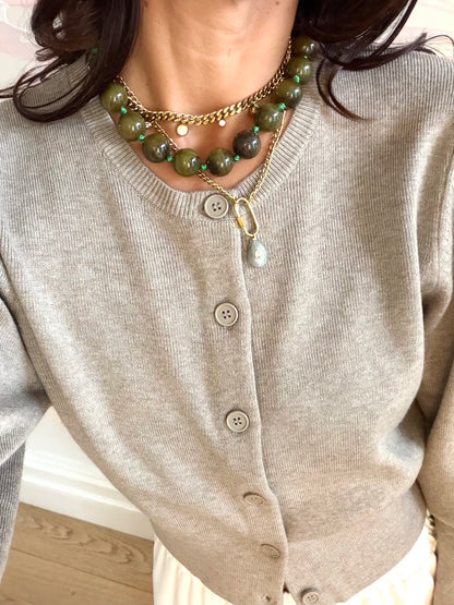Green Bead Necklace