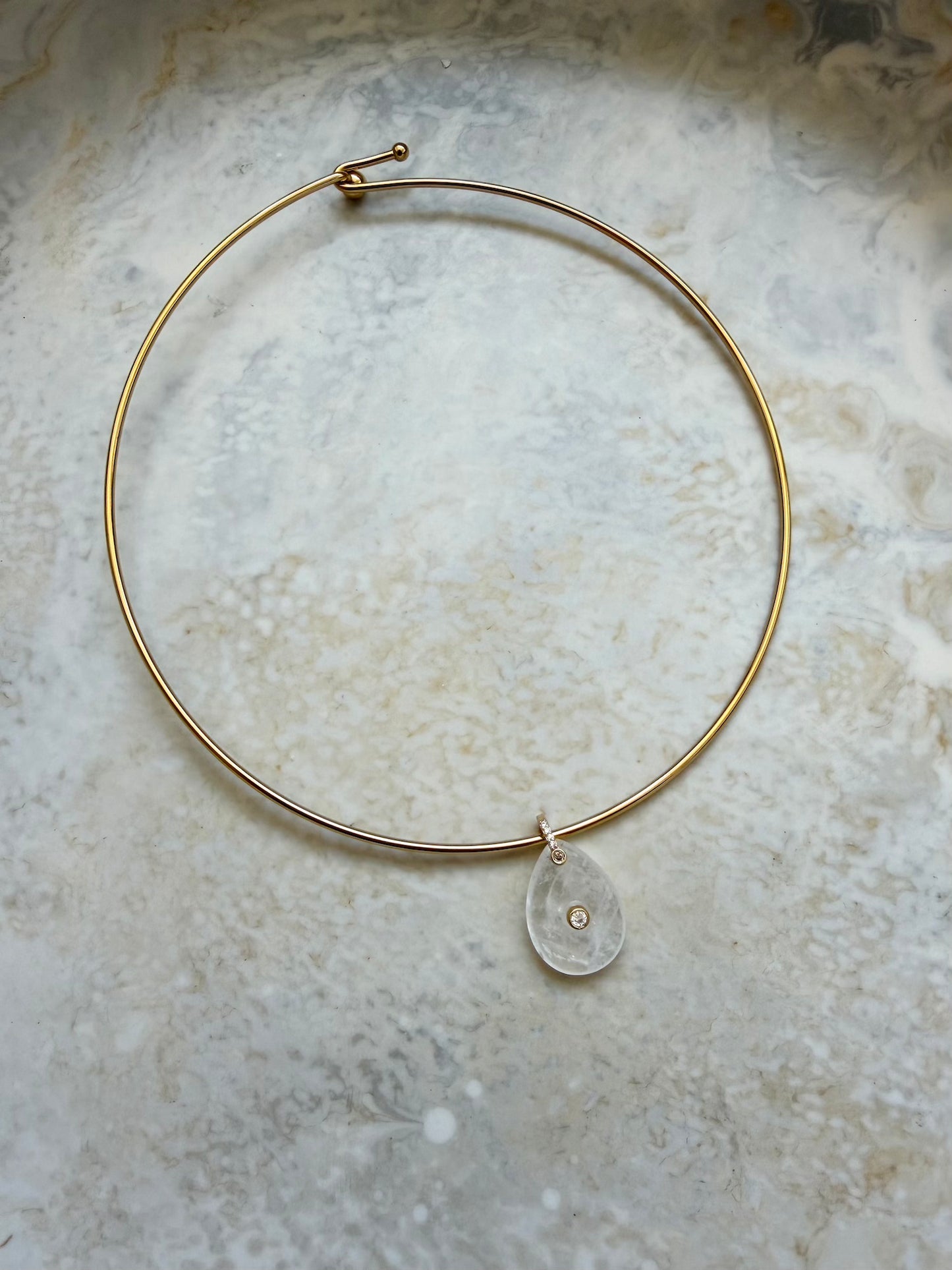 Canyon Clear Cuff Necklace