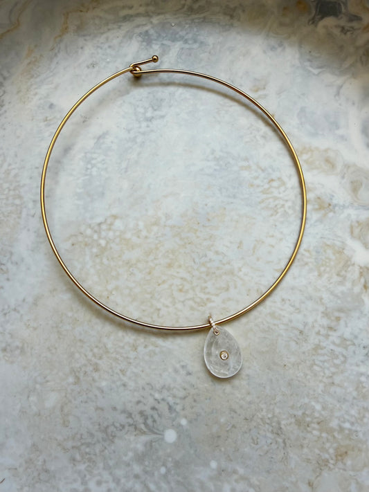 Canyon Clear Cuff Necklace