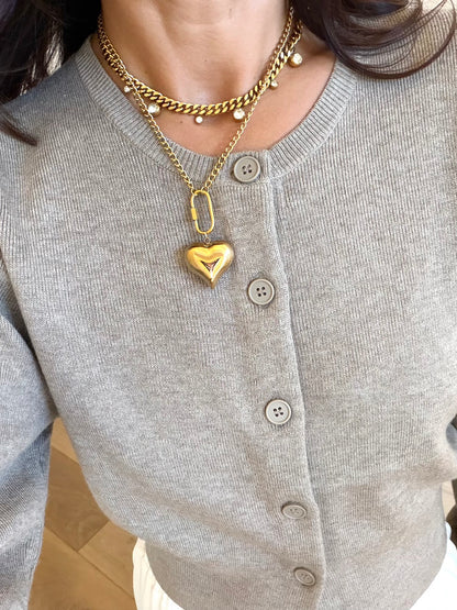 Amber Carabiner Necklace
