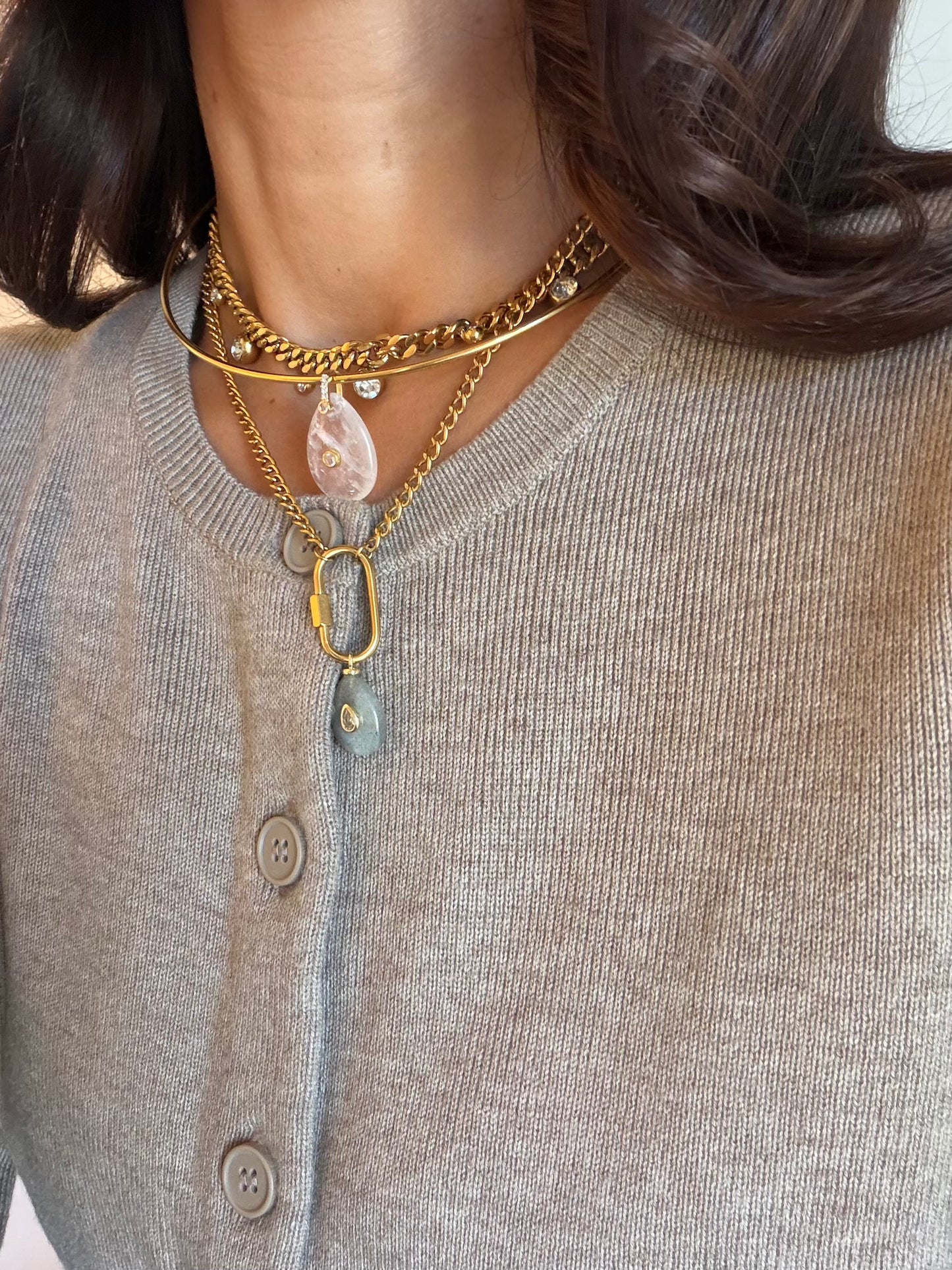Canyon Clear Cuff Necklace
