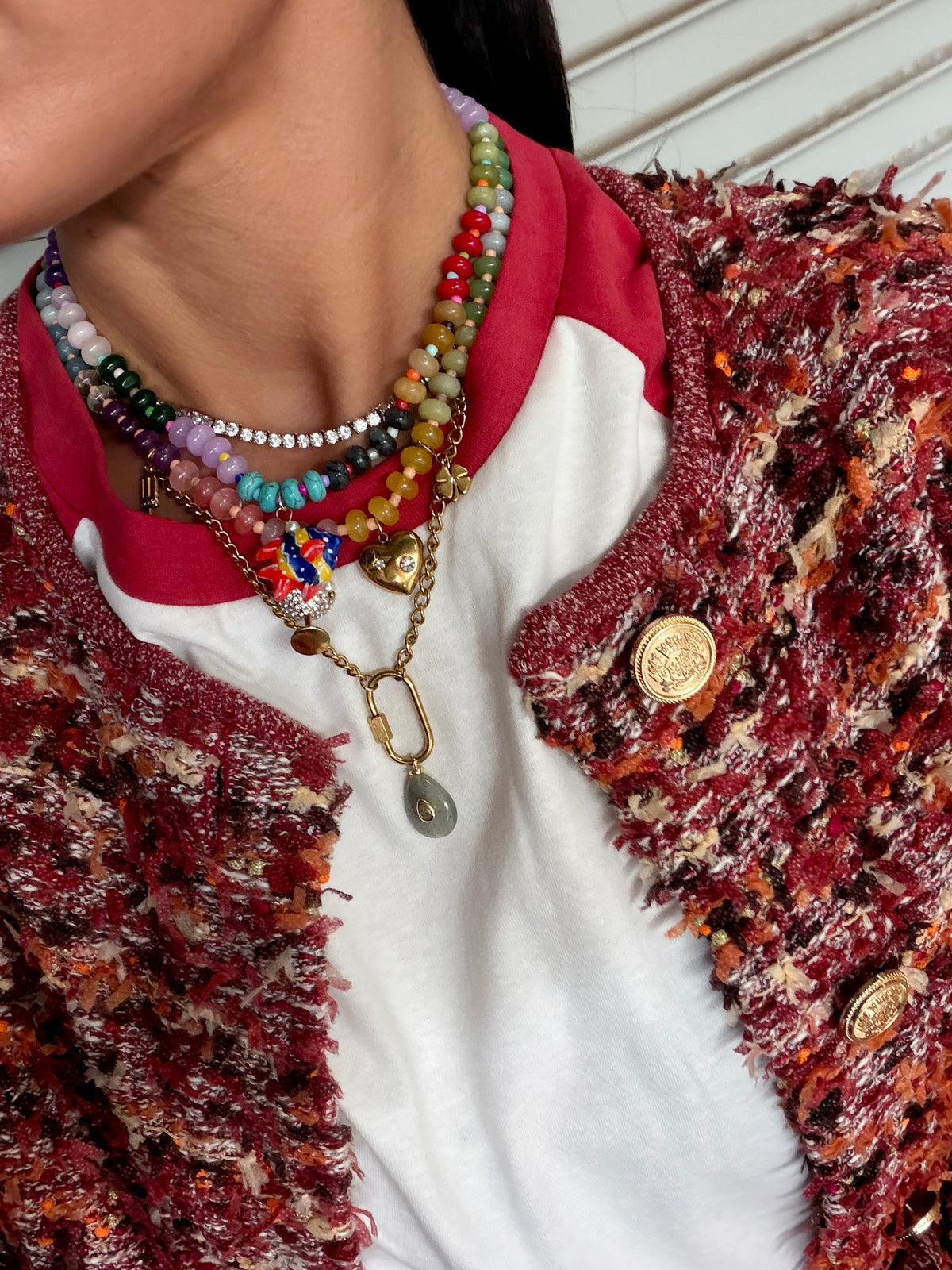 Opaline Fish Charm Necklace
