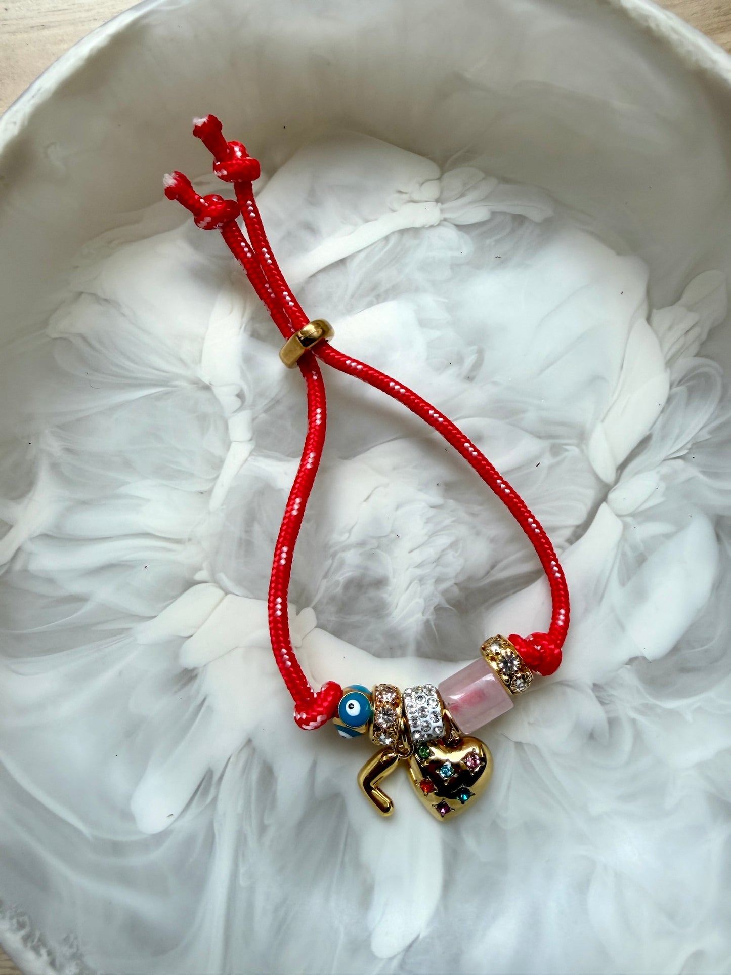 Custom Bubble Initial Paracord Bracelet