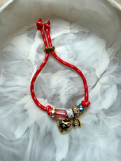 Custom Bubble Initial Paracord Bracelet