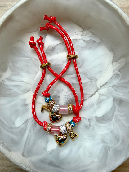 Custom Bubble Initial Paracord Bracelet