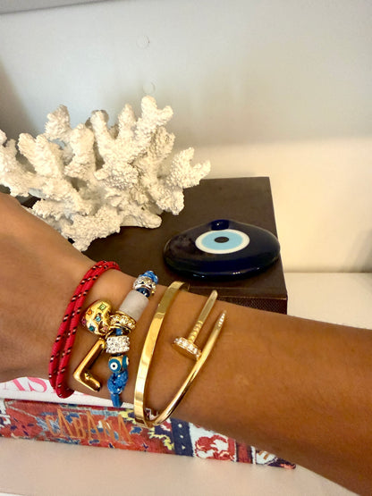 Custom Bubble Initial Paracord Bracelet