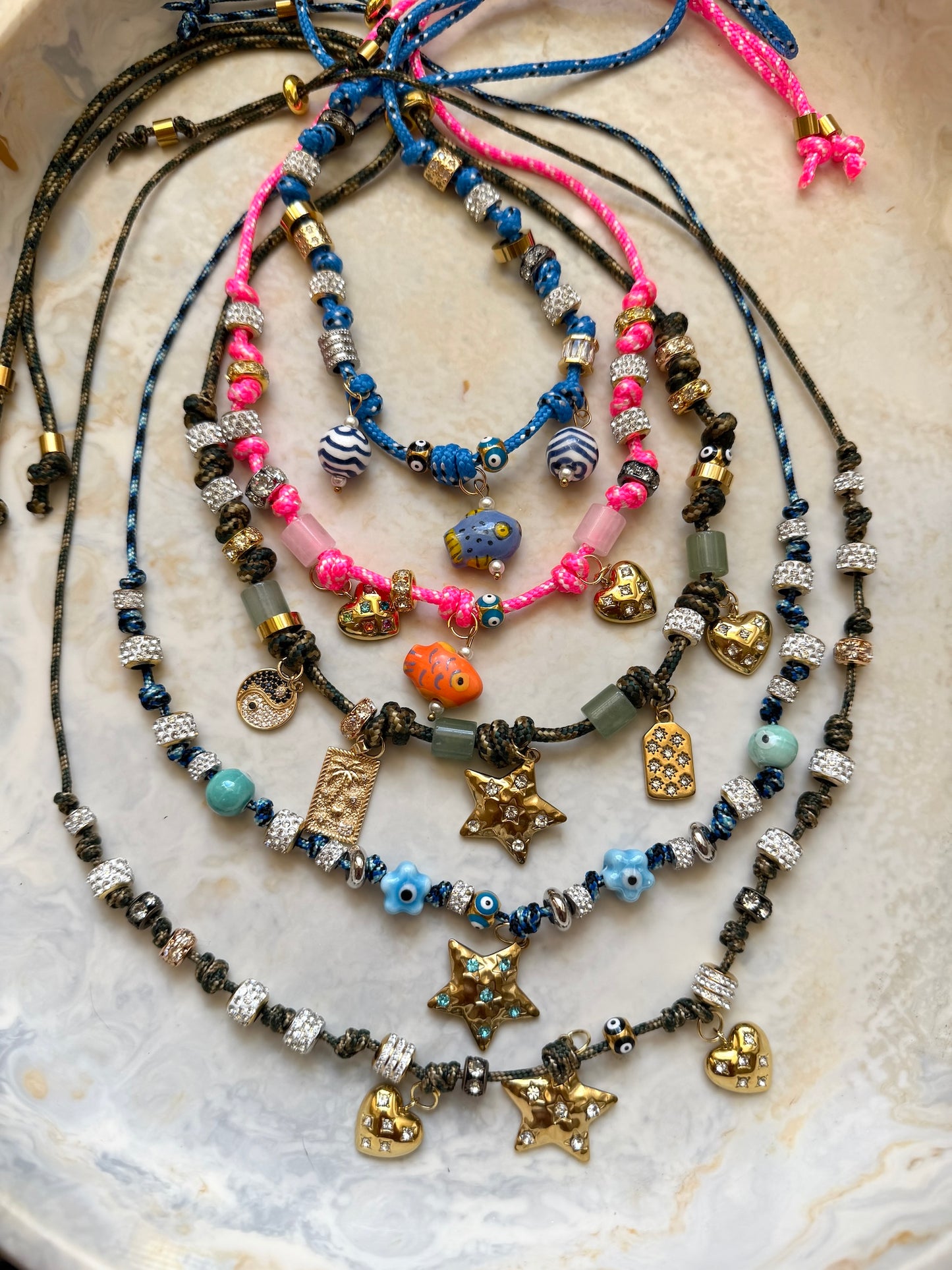 Sunwashed Charm Paracord Necklace