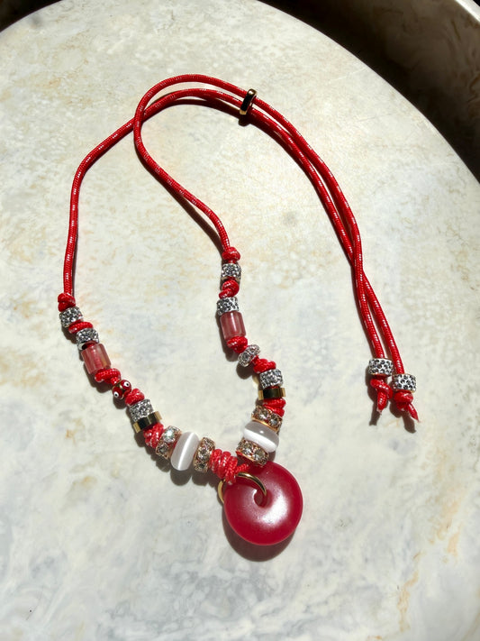 Coral Veil Paracord Necklace