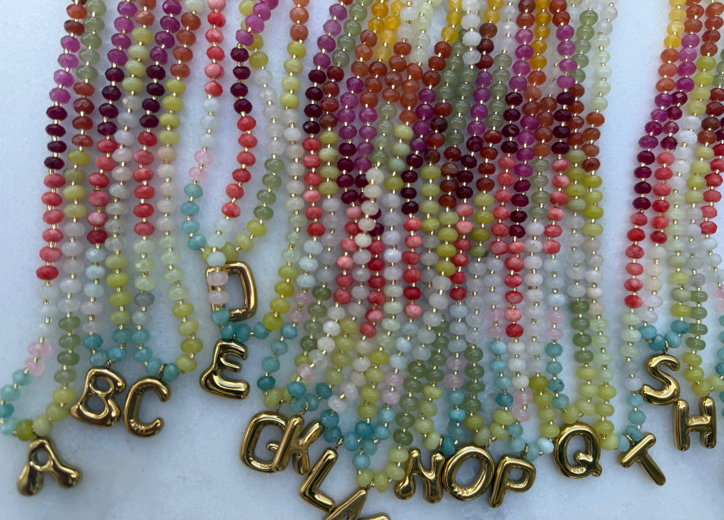 Sun Tide Initial Necklace