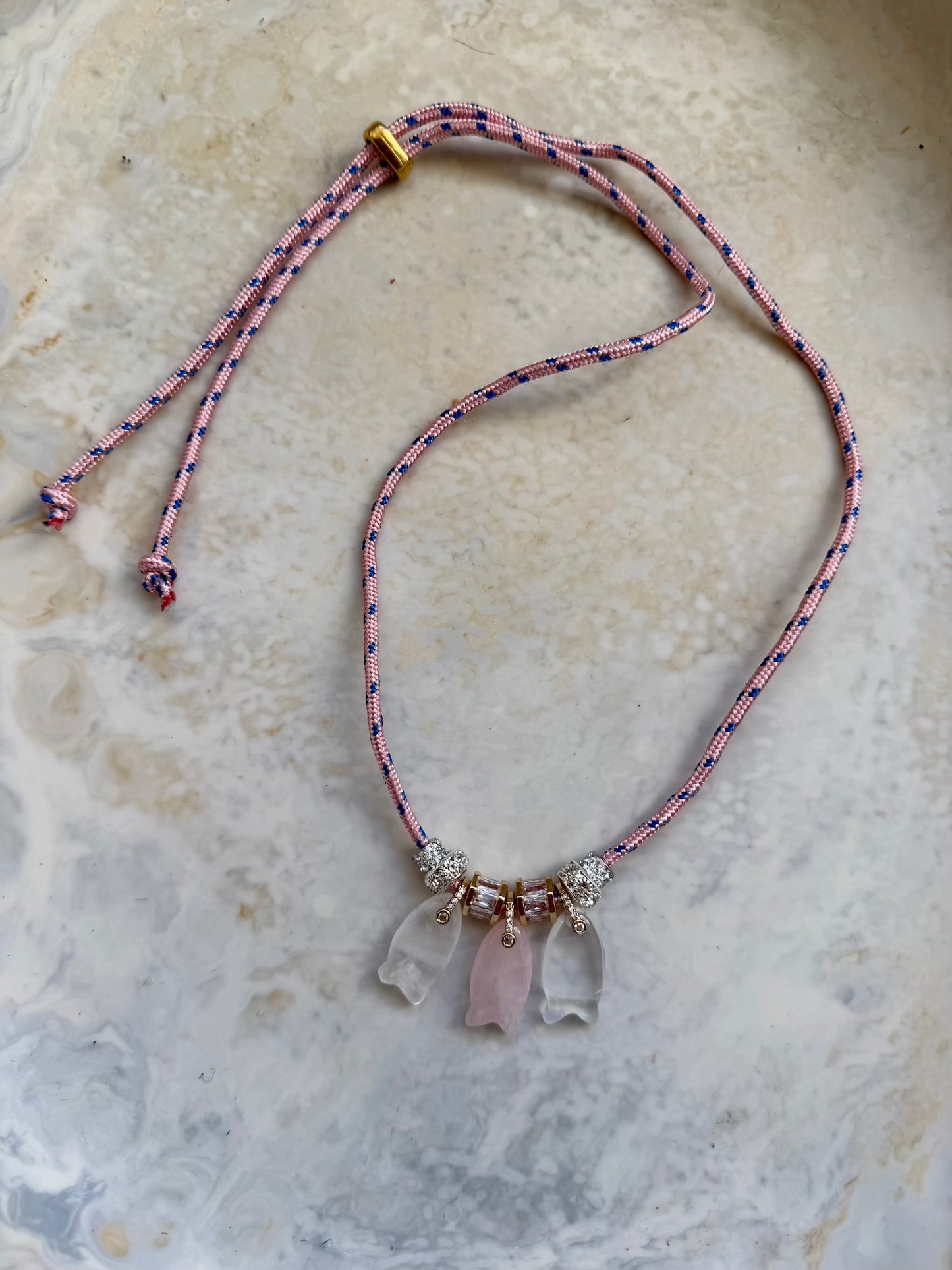 Wave Paracord Charm Necklace