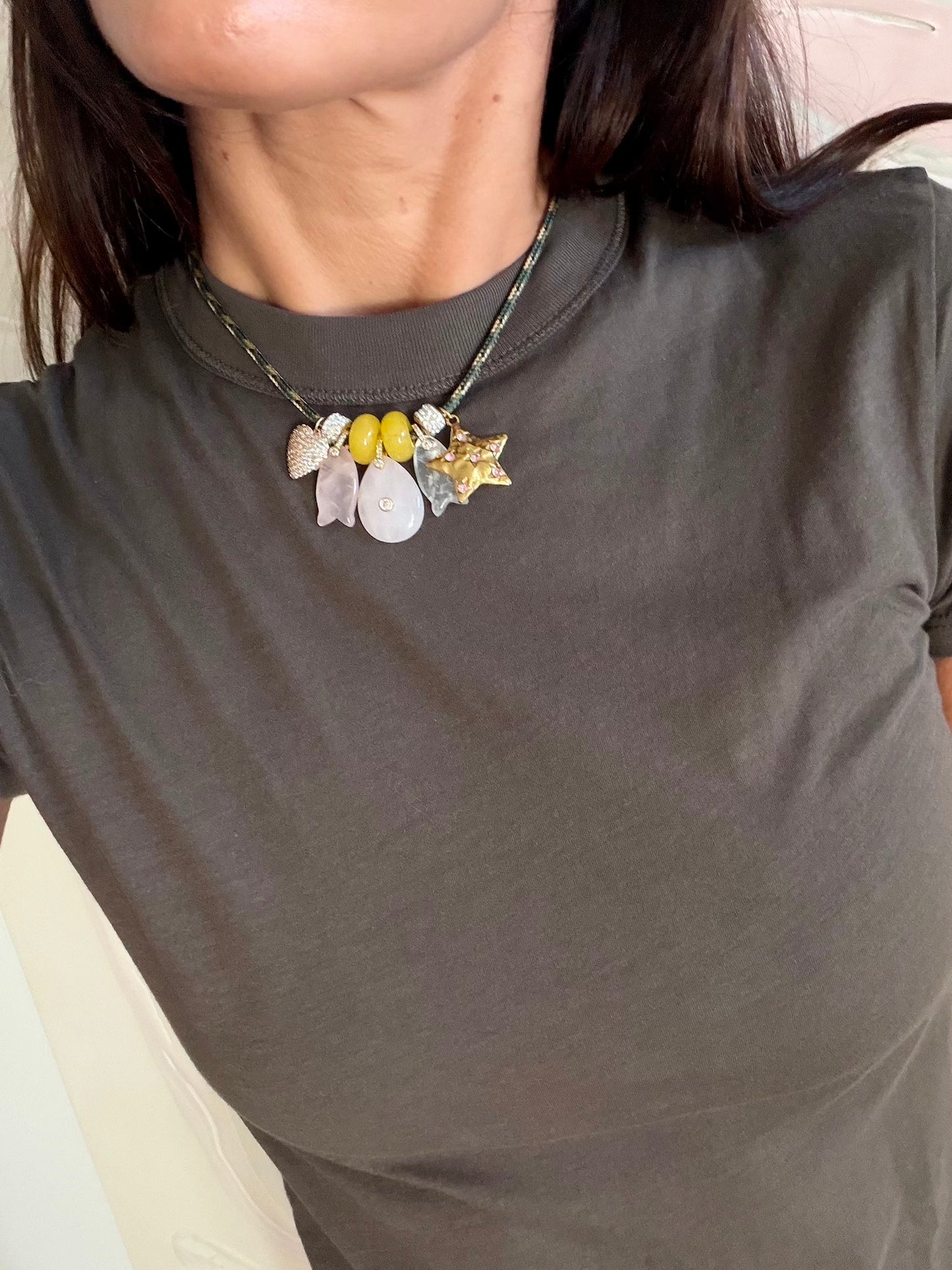 Hazel Paracord Charm Necklace