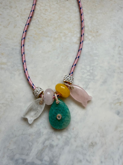 Lagoon Paracord Charm Necklace