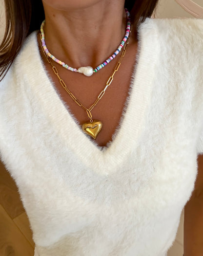 Tidepool Rainbow Pearl Necklace