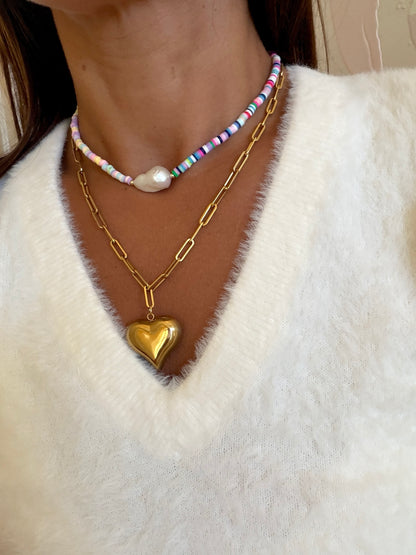 Tidepool Rainbow Pearl Necklace
